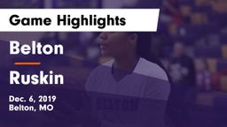 Belton  vs Ruskin  Game Highlights - Dec. 6, 2019