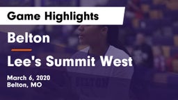 Belton  vs Lee's Summit West  Game Highlights - March 6, 2020