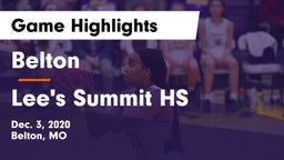 Belton  vs Lee's Summit HS Game Highlights - Dec. 3, 2020