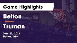 Belton  vs Truman  Game Highlights - Jan. 25, 2021