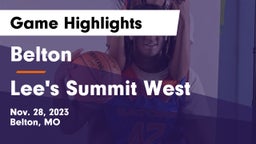 Belton  vs Lee's Summit West  Game Highlights - Nov. 28, 2023