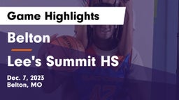 Belton  vs Lee's Summit HS Game Highlights - Dec. 7, 2023