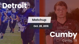 Matchup: Detroit vs. Cumby  2016