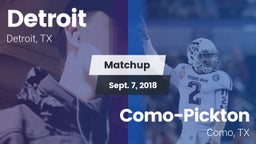 Matchup: Detroit vs. Como-Pickton  2018