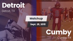 Matchup: Detroit vs. Cumby  2018