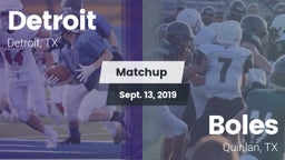 Matchup: Detroit vs. Boles  2019