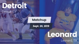 Matchup: Detroit vs. Leonard  2019