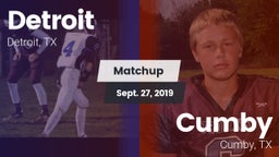 Matchup: Detroit vs. Cumby  2019