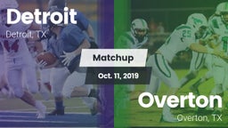 Matchup: Detroit vs. Overton  2019