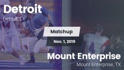 Matchup: Detroit vs. Mount Enterprise  2019