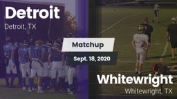 Matchup: Detroit vs. Whitewright  2020