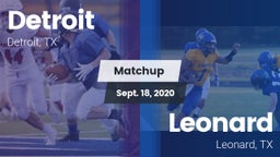 Matchup: Detroit vs. Leonard  2020