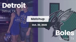 Matchup: Detroit vs. Boles  2020