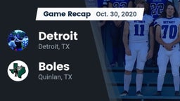 Recap: Detroit  vs. Boles  2020