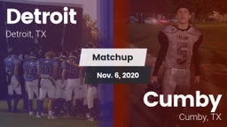 Matchup: Detroit vs. Cumby  2020