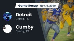 Recap: Detroit  vs. Cumby  2020