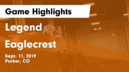 Legend  vs Eaglecrest  Game Highlights - Sept. 11, 2019