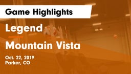 Legend  vs Mountain Vista  Game Highlights - Oct. 22, 2019