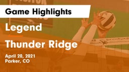 Legend  vs Thunder Ridge Game Highlights - April 20, 2021