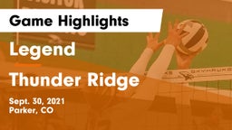 Legend  vs Thunder Ridge  Game Highlights - Sept. 30, 2021