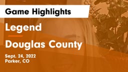 Legend  vs Douglas County  Game Highlights - Sept. 24, 2022