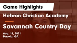 Hebron Christian Academy  vs Savannah Country Day Game Highlights - Aug. 14, 2021