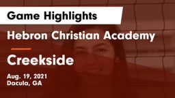 Hebron Christian Academy  vs Creekside Game Highlights - Aug. 19, 2021