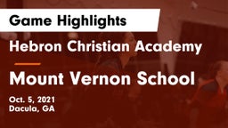Hebron Christian Academy  vs Mount Vernon School Game Highlights - Oct. 5, 2021