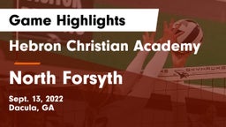 Hebron Christian Academy  vs North Forsyth  Game Highlights - Sept. 13, 2022