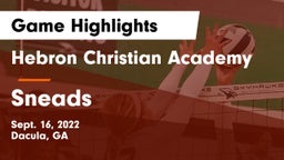 Hebron Christian Academy  vs Sneads Game Highlights - Sept. 16, 2022