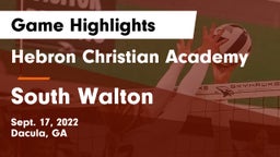 Hebron Christian Academy  vs South Walton Game Highlights - Sept. 17, 2022