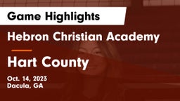 Hebron Christian Academy  vs Hart County Game Highlights - Oct. 14, 2023