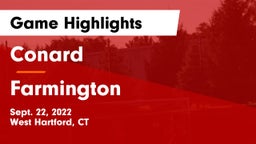 Conard  vs Farmington  Game Highlights - Sept. 22, 2022
