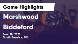 Marshwood  vs Biddeford  Game Highlights - Jan. 28, 2023