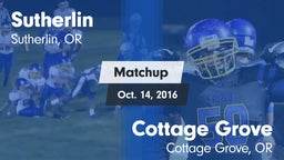 Matchup: Sutherlin vs. Cottage Grove  2016