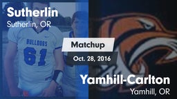 Matchup: Sutherlin vs. Yamhill-Carlton  2016