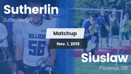 Matchup: Sutherlin vs. Siuslaw  2019