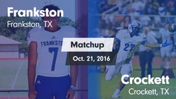 Matchup: Frankston vs. Crockett  2016