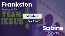Matchup: Frankston vs. Sabine  2017