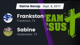 Recap: Frankston  vs. Sabine  2017