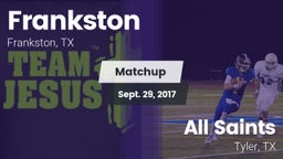 Matchup: Frankston vs. All Saints  2017