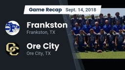 Recap: Frankston  vs. Ore City  2018