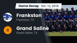 Recap: Frankston  vs. Grand Saline  2018