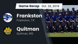 Recap: Frankston  vs. Quitman  2018