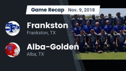 Recap: Frankston  vs. Alba-Golden  2018