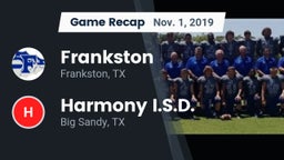 Recap: Frankston  vs. Harmony I.S.D. 2019