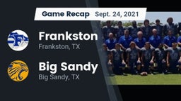 Recap: Frankston  vs. Big Sandy  2021