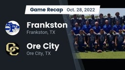 Recap: Frankston  vs. Ore City  2022