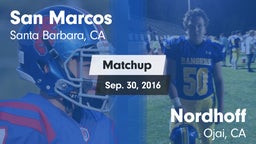 Matchup: San Marcos vs. Nordhoff  2016