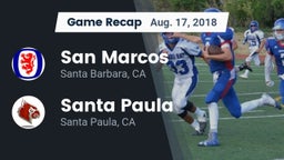 Recap: San Marcos  vs. Santa Paula  2018